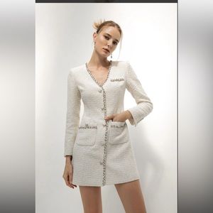 My dearest Queenie Tweed Mini Dress size XS NWT